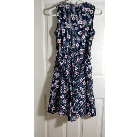 EUC Trollied Dolly Blue Floral Vintage Style Dress - Picture 7 of 8